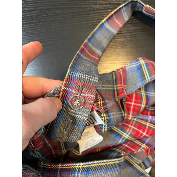 Vintage 90's Decked Out Plaid Sexy Schoolgirl Jumper Dress with High Slit - Picture 9 of 11